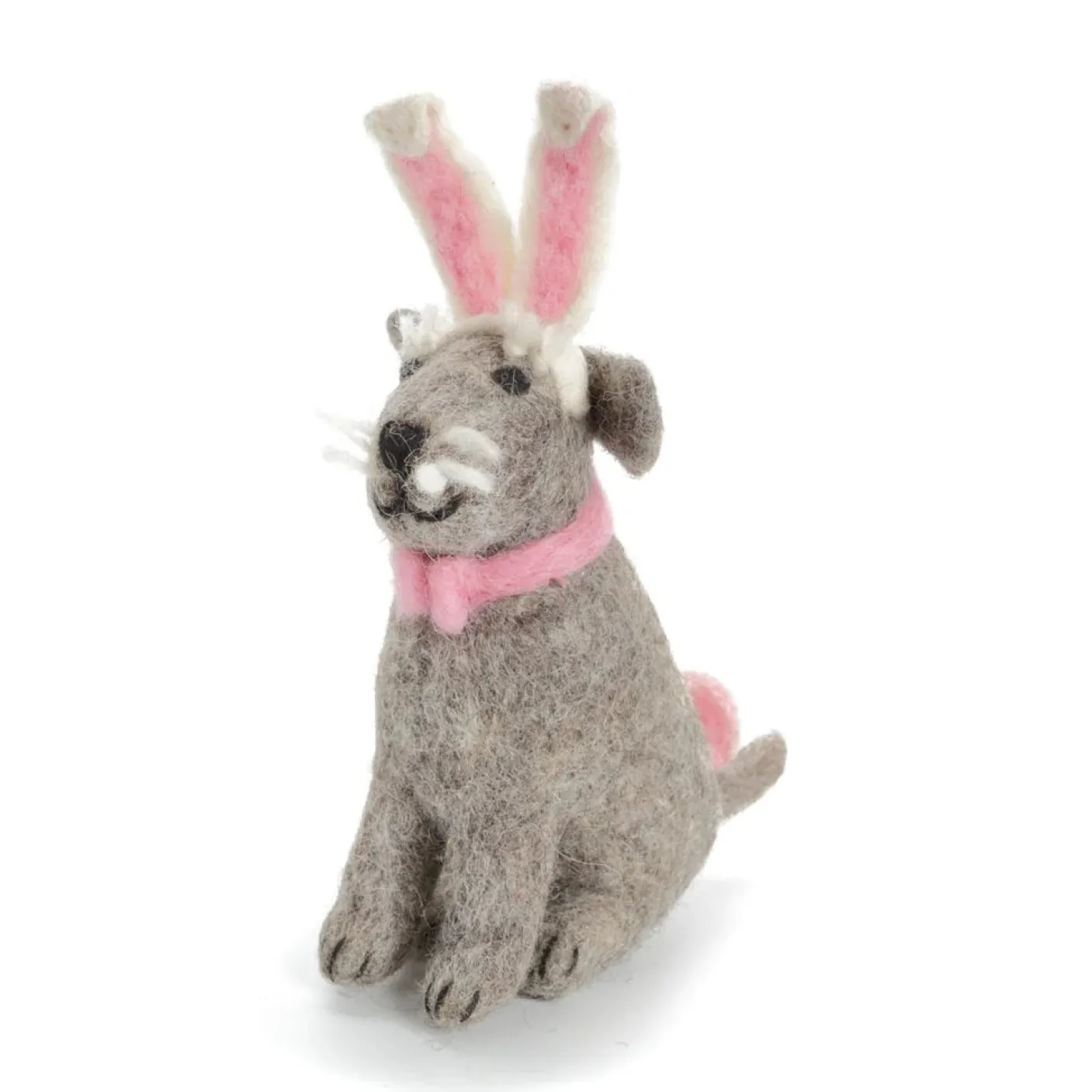 Bunny Earred Sitting Schnauzer Felt Decoration