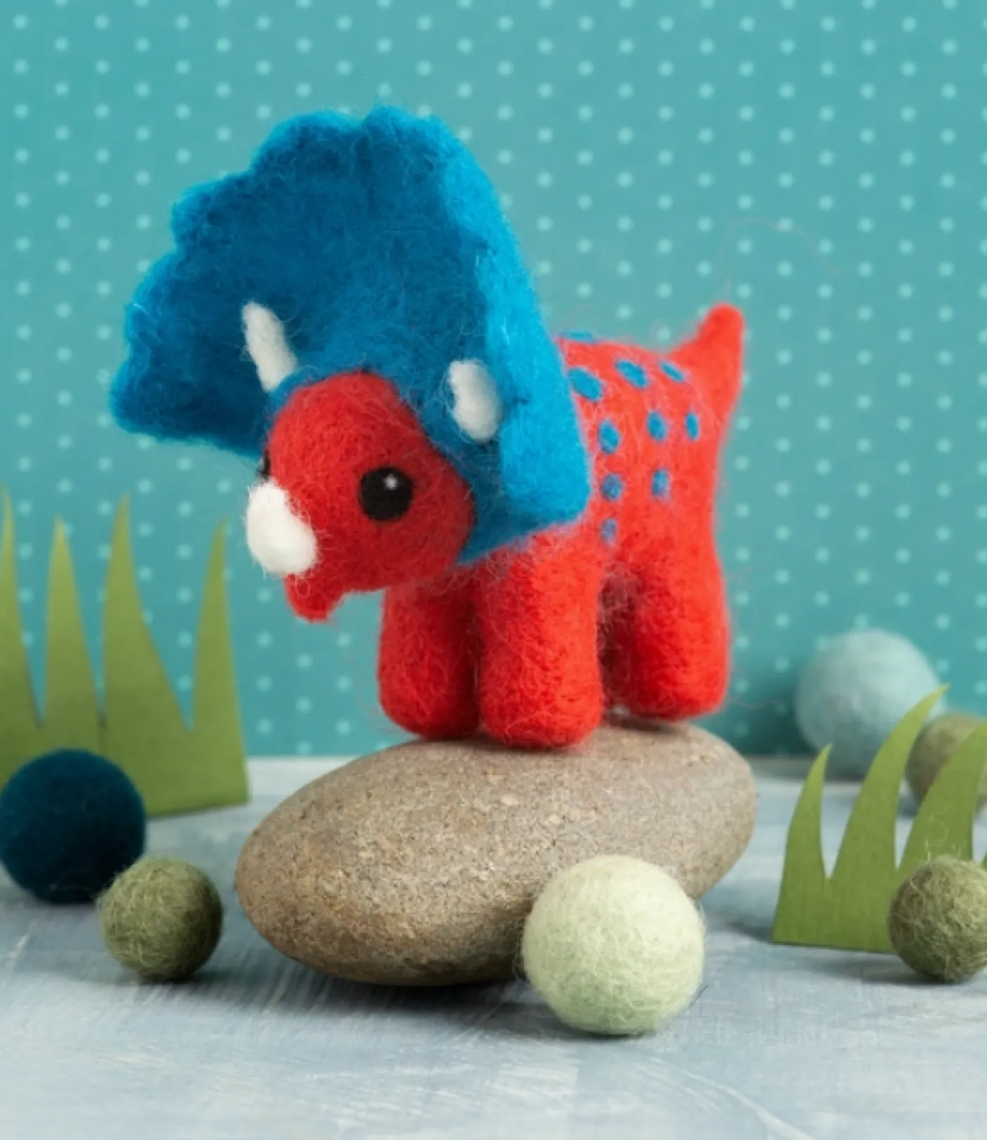 Triceratops Mini Felting Kit