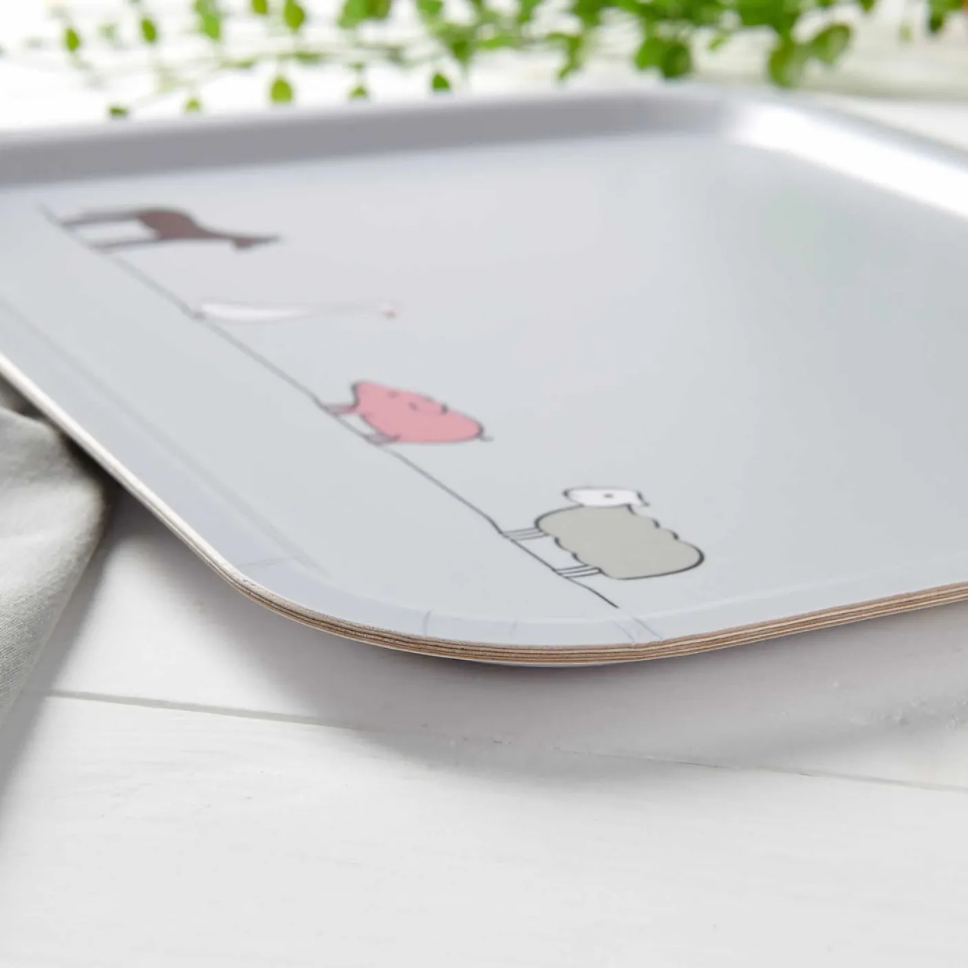 Farm Collection Birch Wood Tray