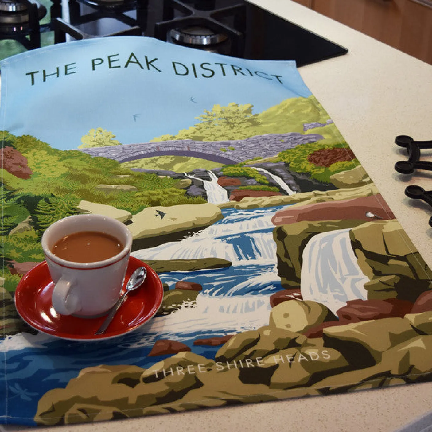 Peak District - Three Shire Heads Tea Towel
