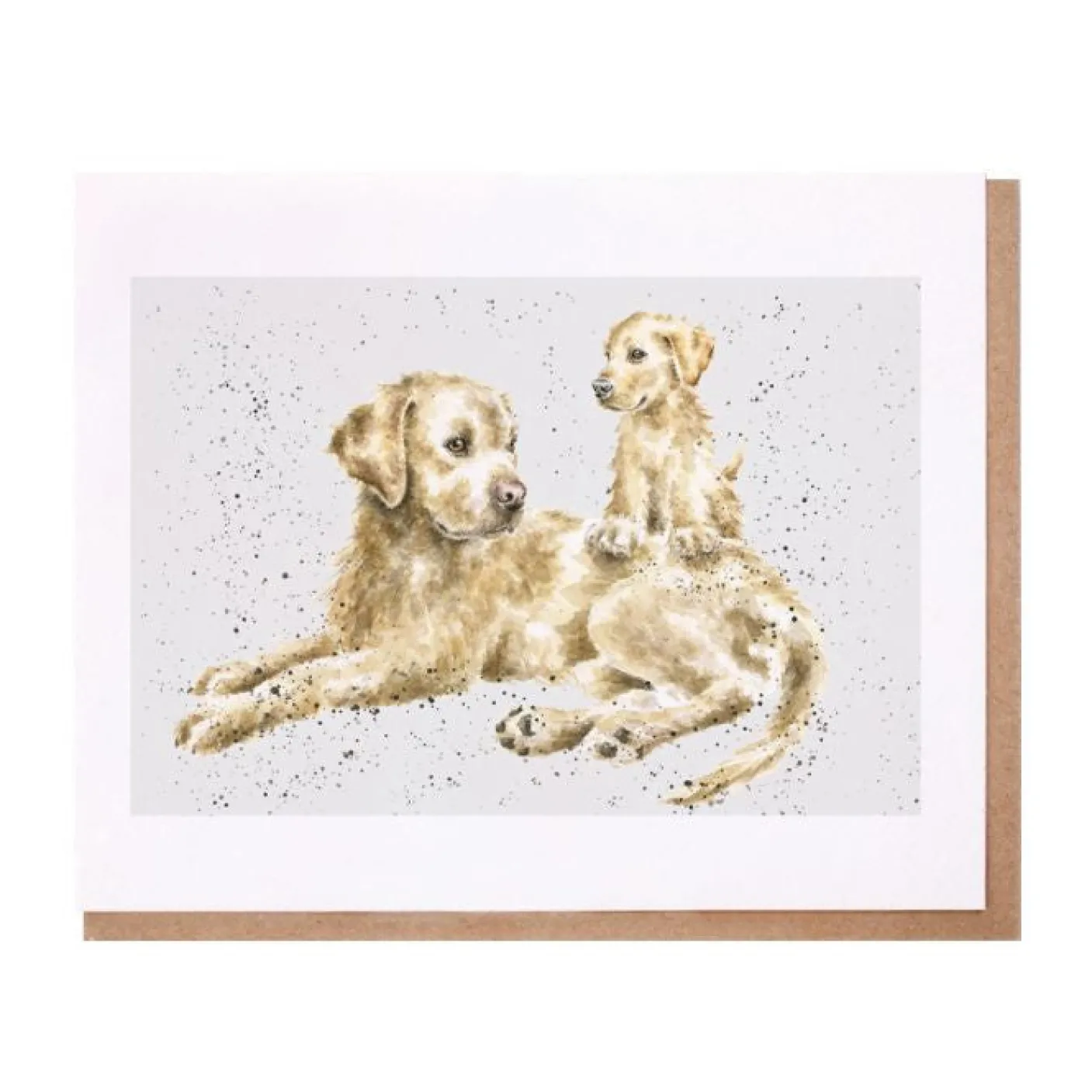 'Nora and Meg' Golden Labrador Greetings Card