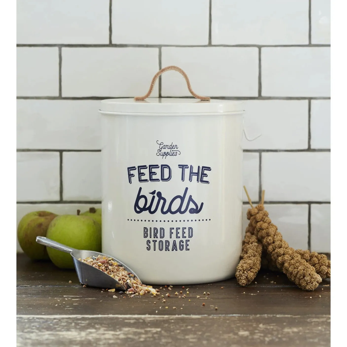 'Feed the Birds' Bird Feed Tin in Stone