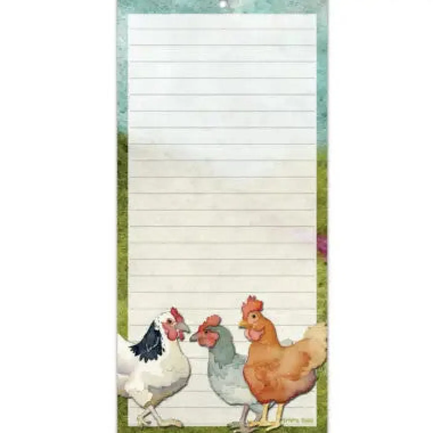 Felted Chickens Lined Magnetic Pad
