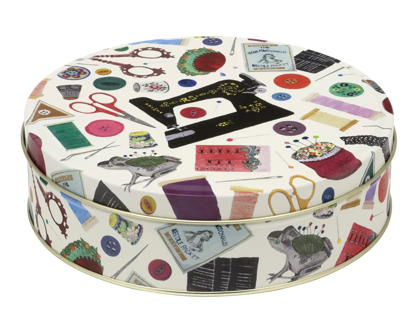Needles & Thread Round Tin