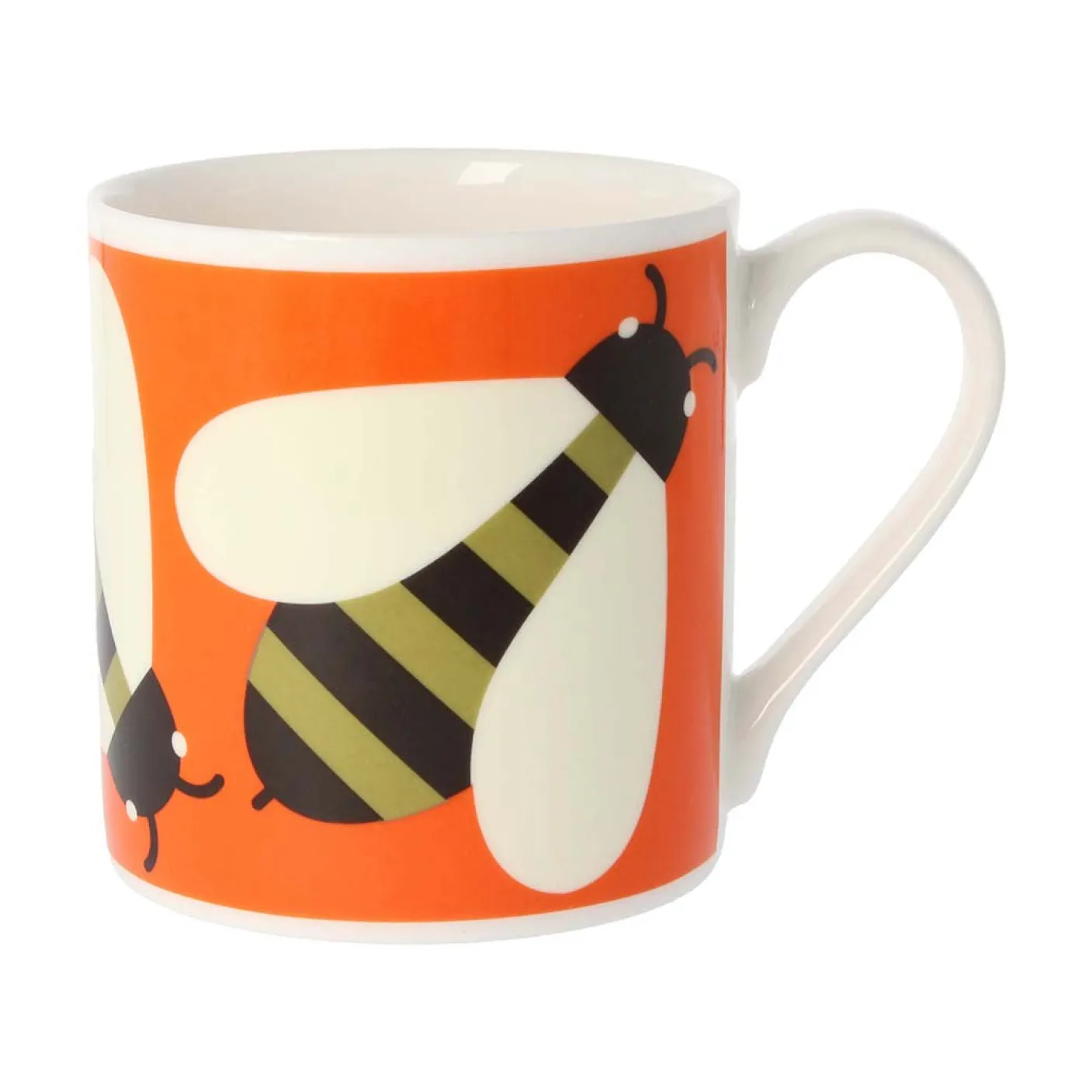 Orla Kiely Busy Bee Orange Bone China Mug